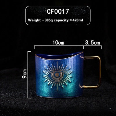 Ceramic Mug Gold-painted Coffee Home Breakfast Creative Gift