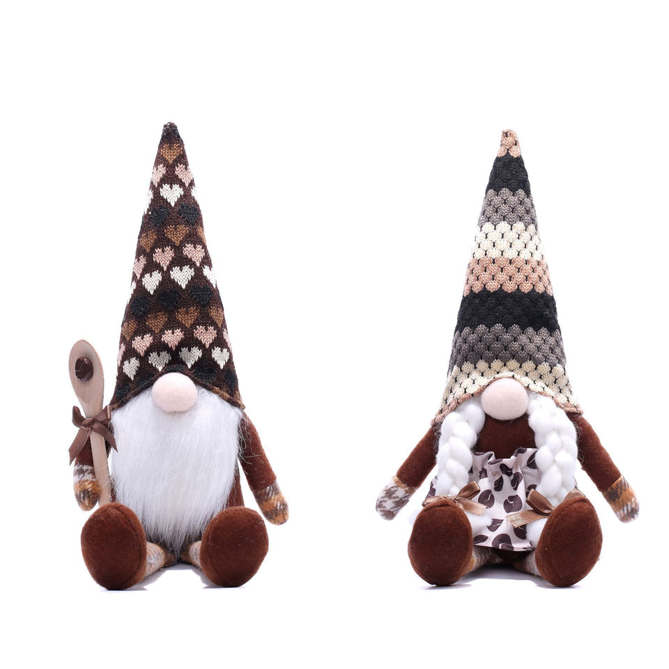 Faceless Doll Hanging Hands Grinding Coffee Christmas