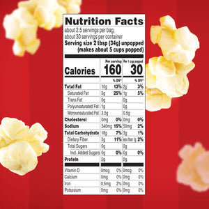 Movie Theater Butter Microwave Popcorn, 3.3 Oz, 12-Count (4 Pack)
