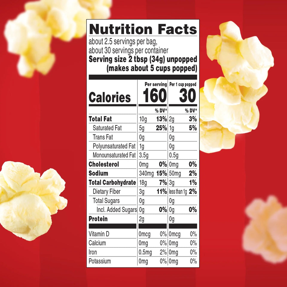 Movie Theater Butter Microwave Popcorn, 3.3 Oz, 12-Count (4 Pack)
