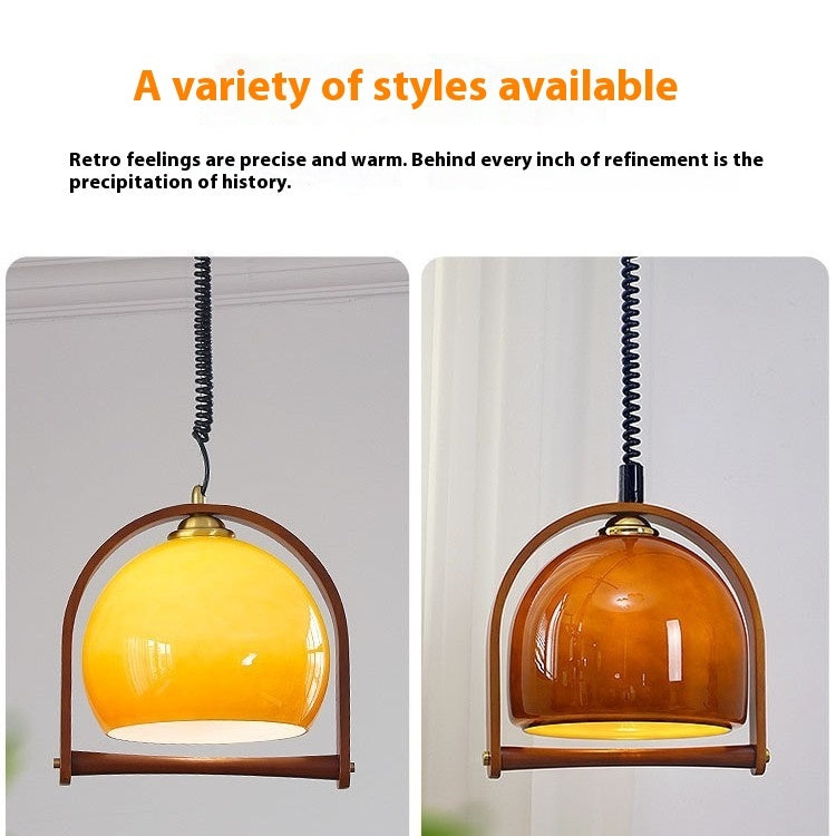 Zhonggu Vintage Restaurant Chandelier Retractable Lamp American Style Retro Creative Bedroom Light