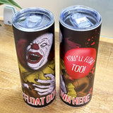1pc, Stainless Steel Coffee Cup, Cold Drink Ice Water Cup, Christmas Cup, Horror-Themed Insulated Travel Cup, Summer Outdoor Beverage Cup, Fruit Juice Beverage Cup, Halloween Gifts