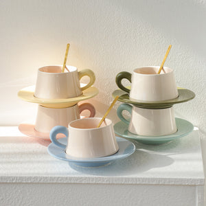 Home Fashion Casual Ceramic Coffee Cup And Saucer Set