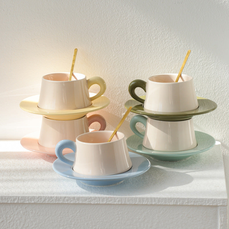 Home Fashion Casual Ceramic Coffee Cup And Saucer Set