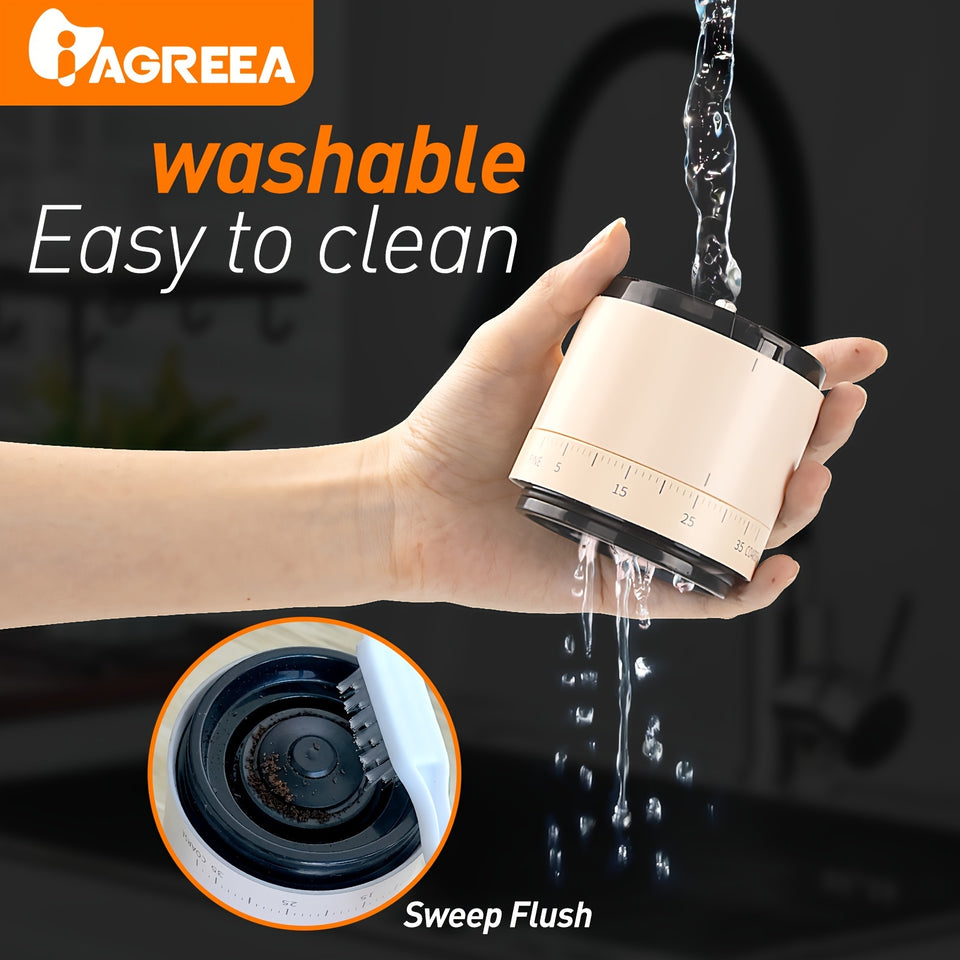 IAGREEA coffee grinder, food processing machine mixer, adjustable, with 38 precise grinding settings, coffee bean grinder 2-12 cups, silent spice grinder, one click coffee grinder, suitable for beans, spices, etc., suitable f