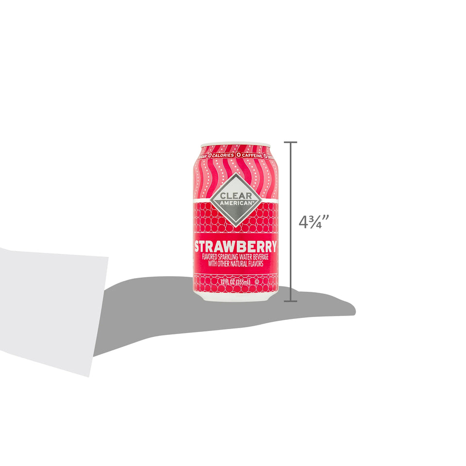 Strawberry Flavored Sparkling Water, 12 Fl Oz, 12-Pack