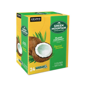 Green Mountain Coffee Island Coconut, K-Cup Pods, Light Roast, 24 Count for Keurig Brewers