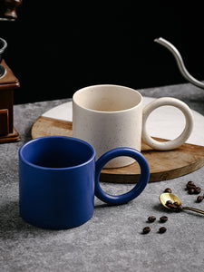 Big Ear Ceramic Cup With Spoon Office Coffee Home Milk Drinking Water