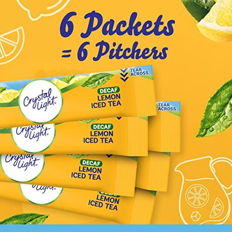 Crystal Light Sugar-Free Decaffeinated Lemon Iced Tea Naturally Flavored Powd...