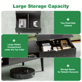 Wood Lift Top Coffee Table with Adjustable Storage Shelf and Hidden Compartment, Small Lift Tabletop Dining Table for Home Living Room, Office