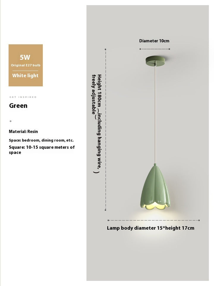 Bud Restaurant Chandelier French Cream Style Cozy And Romantic Bedroom Bedside Lamp