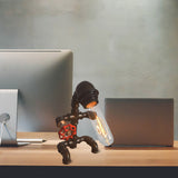 Creative Water Pipe Robot Iron Pipe Industrial Retro Cafe Music Restaurant Table Lamp