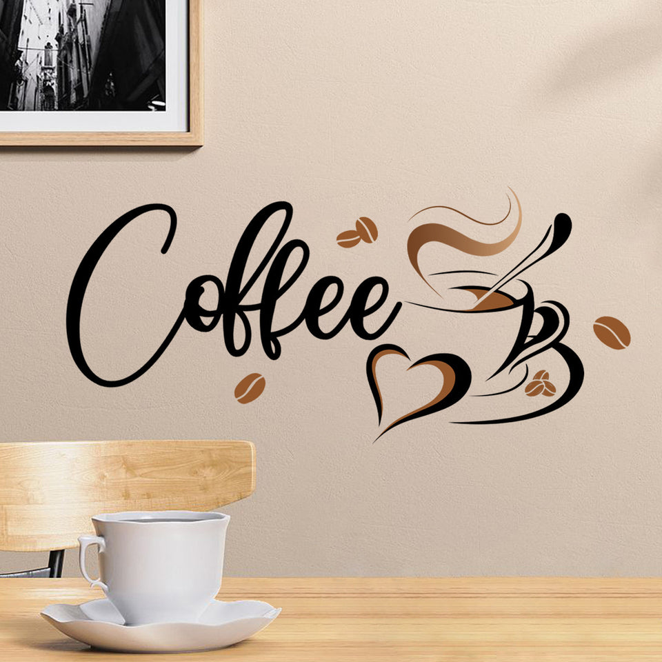 Wall Sticker English Coffee Bean