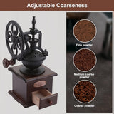 Manual Coffee Grinder, Coffee Bean Grinder Manual Coffee Grinder Roller, Antique Coffee Mill With Cast Iron Hand Crank Best For Drip Coffee, Espresso, French Press, Cold & Turkish Brew