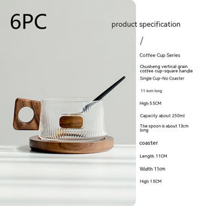 Walnut Coffee Cup Suit Ins Coaster
