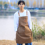 Denim Thick Canvas Apron Milk Tea And Coffee Cake Shop Baking Hairdressing Manicure Chinese Restaurant Overalls