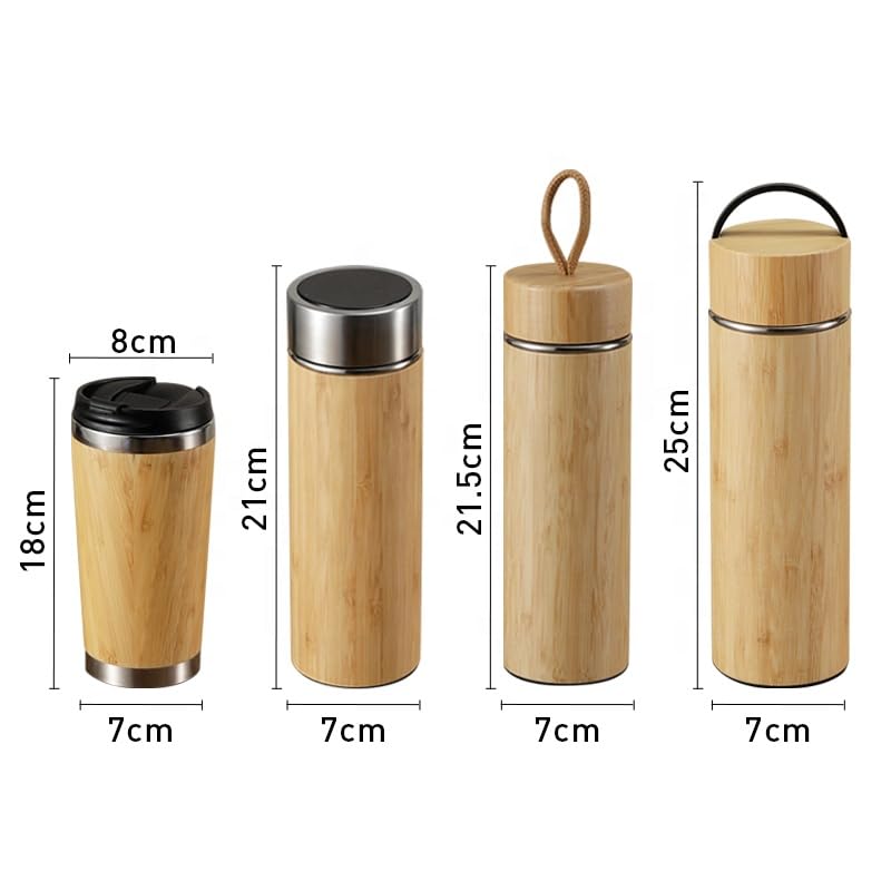 Volcanic Cult Bamboo Insulated Coffee Tumbler - Stainless Steel Travel Mug - image 6 of 17