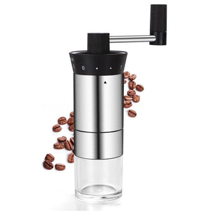 Vanuat Manual Coffee Grinder Stainless Steel Ceramic Burr Bean Crank Portable Grinder for Café Home Roast Dark Medium Light Drip Coffee Cold Brew Espresso French Press Turkish Brew Ceramic Adjustable