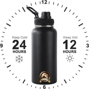 FLASK VANUAT Sports Stainless Steel Wide Mouth Water Bottle Double-Wall Vacuum Insulation Keeps Liquids Hot or Cold with Insulated Thermos Tumbler Mug Cup Sweat Design COLLECTIONS