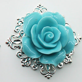 Rose Flower Napkin Button Silver Plated High-end Hotel Western Restaurant