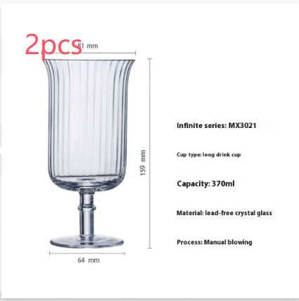 American Cold Ice Latte Coffee Cup Bar Cocktail Household Glass