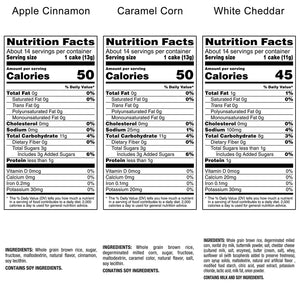 Gluten Free Rice Cakes, Variety Pack, 6 Bags