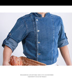 Western Restaurant Chef Overalls Short Sleeve Rear Kitchen Baking Printing Hotel