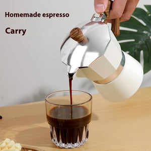 Single Valve Moka Pot Italian Small Coffee Pot Electric Ceramic Stove Coffee Tool Suit