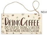 Coffee Signboard Wooden Hanging Sign