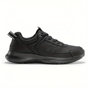 SPIEZ Non Slip Shoes Women - SRC Slip Resistant Shoes For Women Food Service, Waterproof Oil Resistant Shoes For Chef Kitchen Restaurant, Work Shoes For Women Black US 6-10