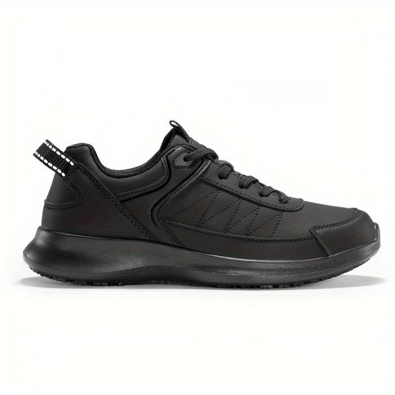SPIEZ Non Slip Shoes Women - SRC Slip Resistant Shoes For Women Food Service, Waterproof Oil Resistant Shoes For Chef Kitchen Restaurant, Work Shoes For Women Black US 6-10