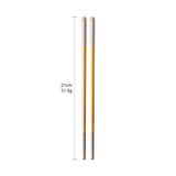 304 Stainless Steel Chopsticks Household Alloy Restaurant Color Laser Square-headed