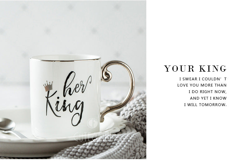 Creative Nordic Ceramic Coffee Cup Home Breakfast Mug Good-looking Water Cup Male And Female Couple Pair Cup