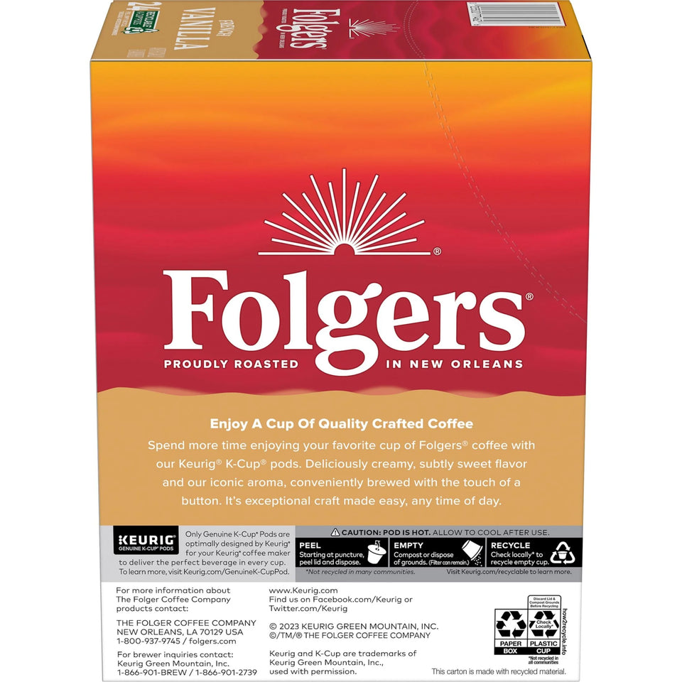 French Vanilla Artificially Flavored Coffee, Mild Roast, Keurig K Cup Pods, 24 Count Box