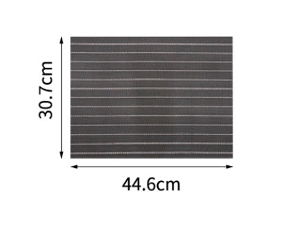 Black and white striped solid color household table mats Theme restaurant table mat waterproof and environmentally friendly PVC insulation placemat