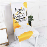 Floral Printing Spandex Chair Cover Stretch Elastic Dining Seat Cover for Wedding Banquet Restaurant Hotel Anti-dirty Removable