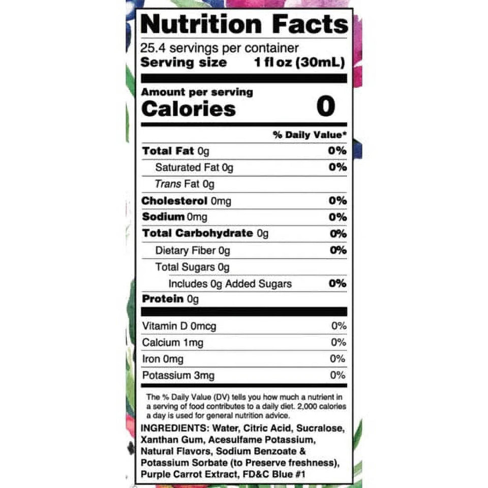 Jordans Skinny Syrups | Sugar Free Dragon Fruit Acai Syrup | Healthy Flavors with 0 Calories, 0 Sugar, 0 Carbs | 750Ml/25.4Oz Bottle