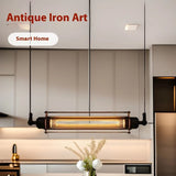 Restaurant Bar Counter Cafe Retro Nostalgic Iron Small Iron Cage Chandelier