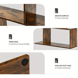 1pc Costway 6 Tier S-Shaped Bookshelf Storage, Display Bookcase Decor Z-Shelf, Coffee