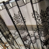1pc, New Halloween Lace Decoration American Party Coffee Curtain Lampshade Bat Skull
