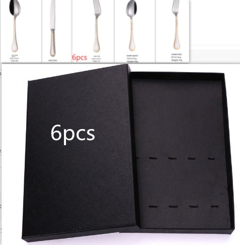 Knife Fork And Spoon Hotel Restaurant Western Tableware Household Light Luxury Tableware Set