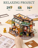 Rolife DIY Miniature House Kit Model Kits For Adults To Build Home Desk Bookshelf Decoration Tipsy Restaurant Craft Kits Hobbies For Adults Gift Idea For Girls Boys Kids