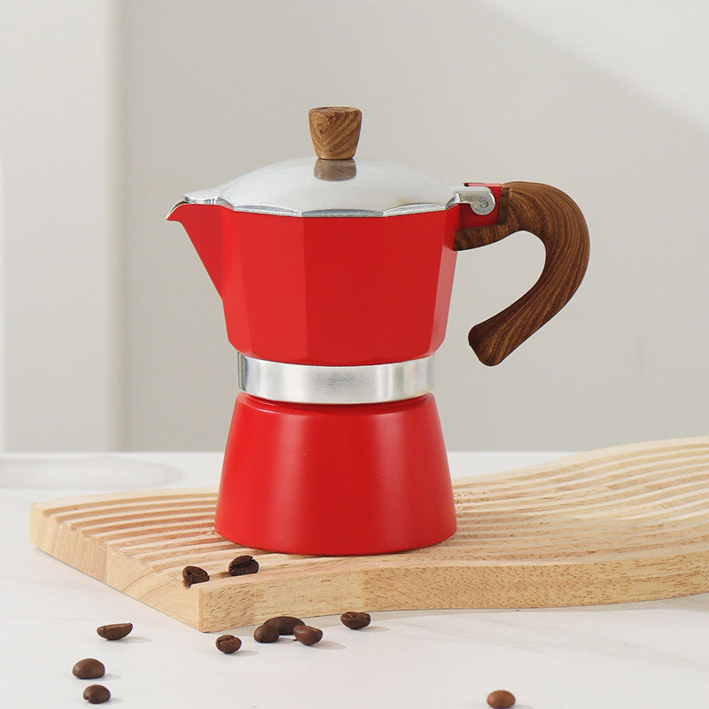 Single Valve Moka Pot Italian Small Coffee Pot Electric Ceramic Stove Coffee Tool Suit