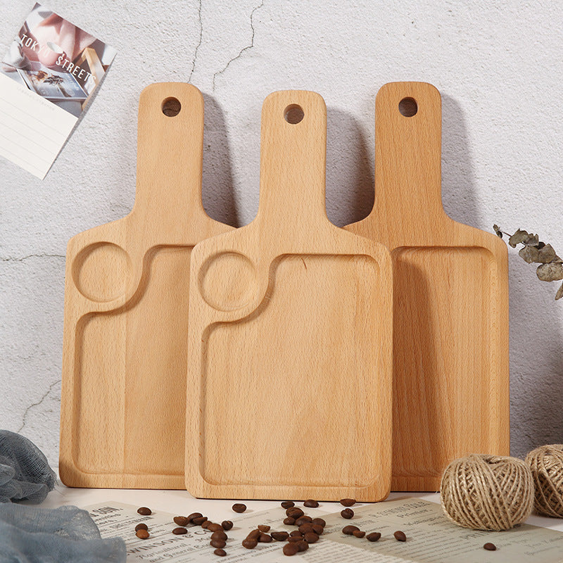 Coffee Restaurant Creative Food Wooden Handle Tray