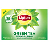 Signature Blend Green Tea Bags, Unsweetened Teabags for Hot or Iced Tea with Caffeine and Flavonoids, 40 Count
