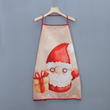 Fabric Craft Printing Old Man Christmas Apron Restaurant Bar Party Atmosphere Decorations