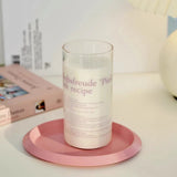 White Borosilicate Glass Simple Letter Coffee