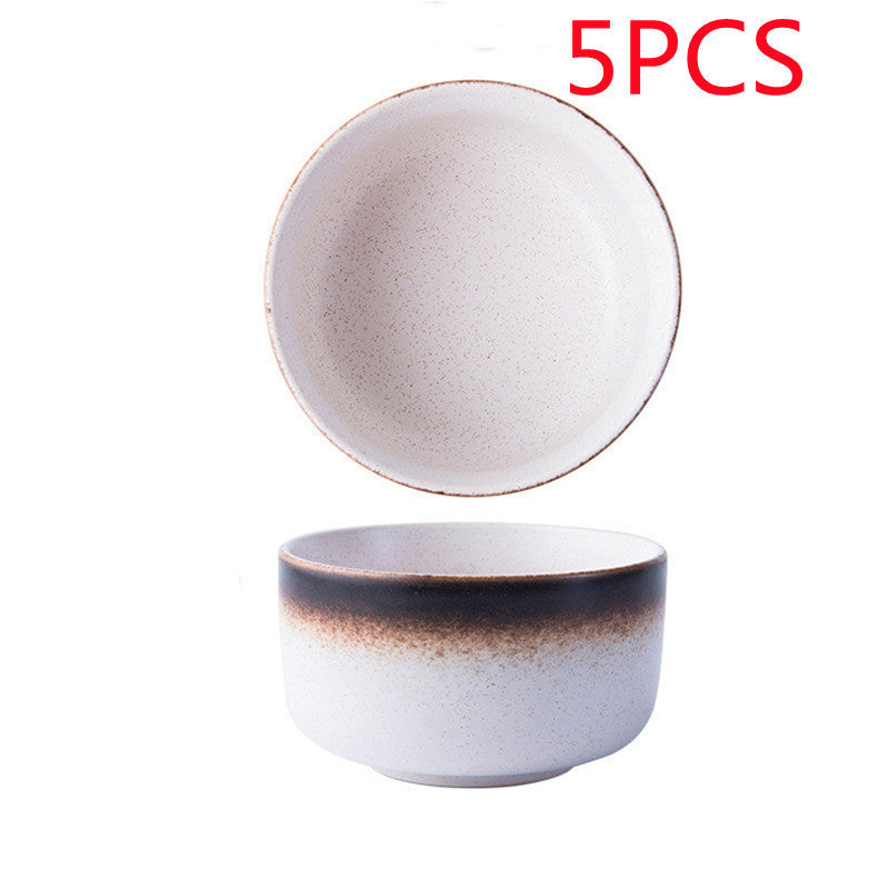 Simple Small Ceramic Bowl Soup Bowl Home Restaurant Seasoning Bowl Breakfast Bowl