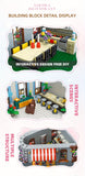 JIE-STAR 3725pcs Sakura Restaurant Street Scene Building Blocks Set - Creative Home Decor, Romantic Architectural Model Kit for Display