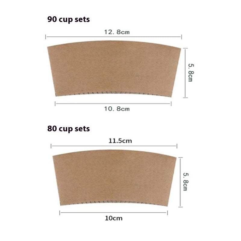 Heat Insulation Waterproof Thickened Disposable Coffee-cup Sleeve